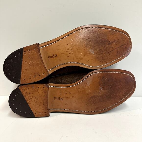 Rancourt & Co x Polo Ralph Lauren Brown Suede Kiltie Moc Loafer Bench Made USA 9 - Picture 12 of 12